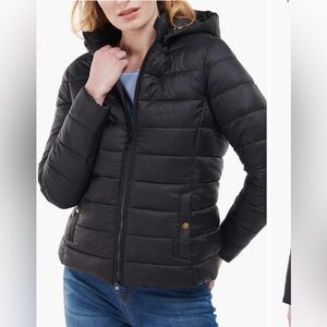 Barbour Shaw Hooded Puffer Jacket (Black)